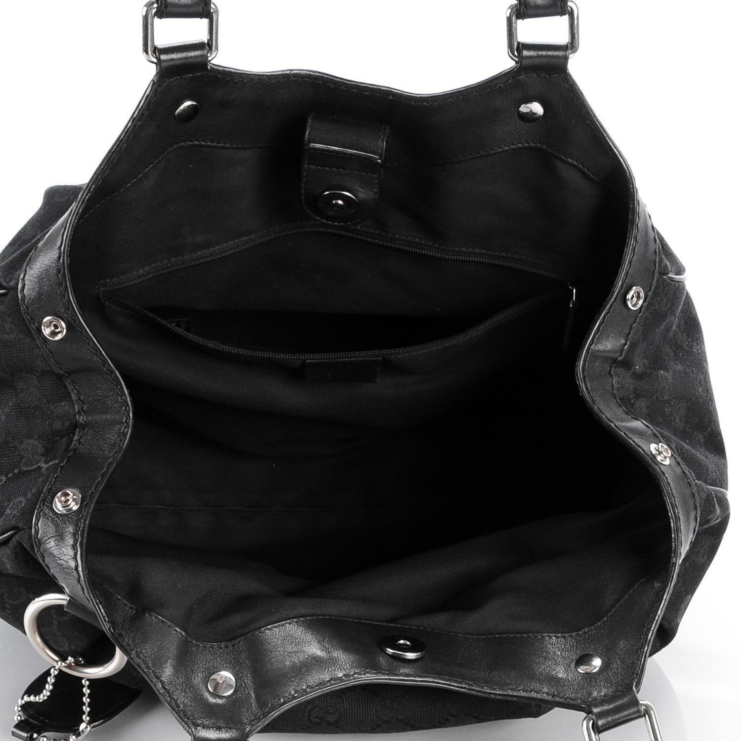 Gucci Monogram Medium Sukey Tote Black 5 of 7