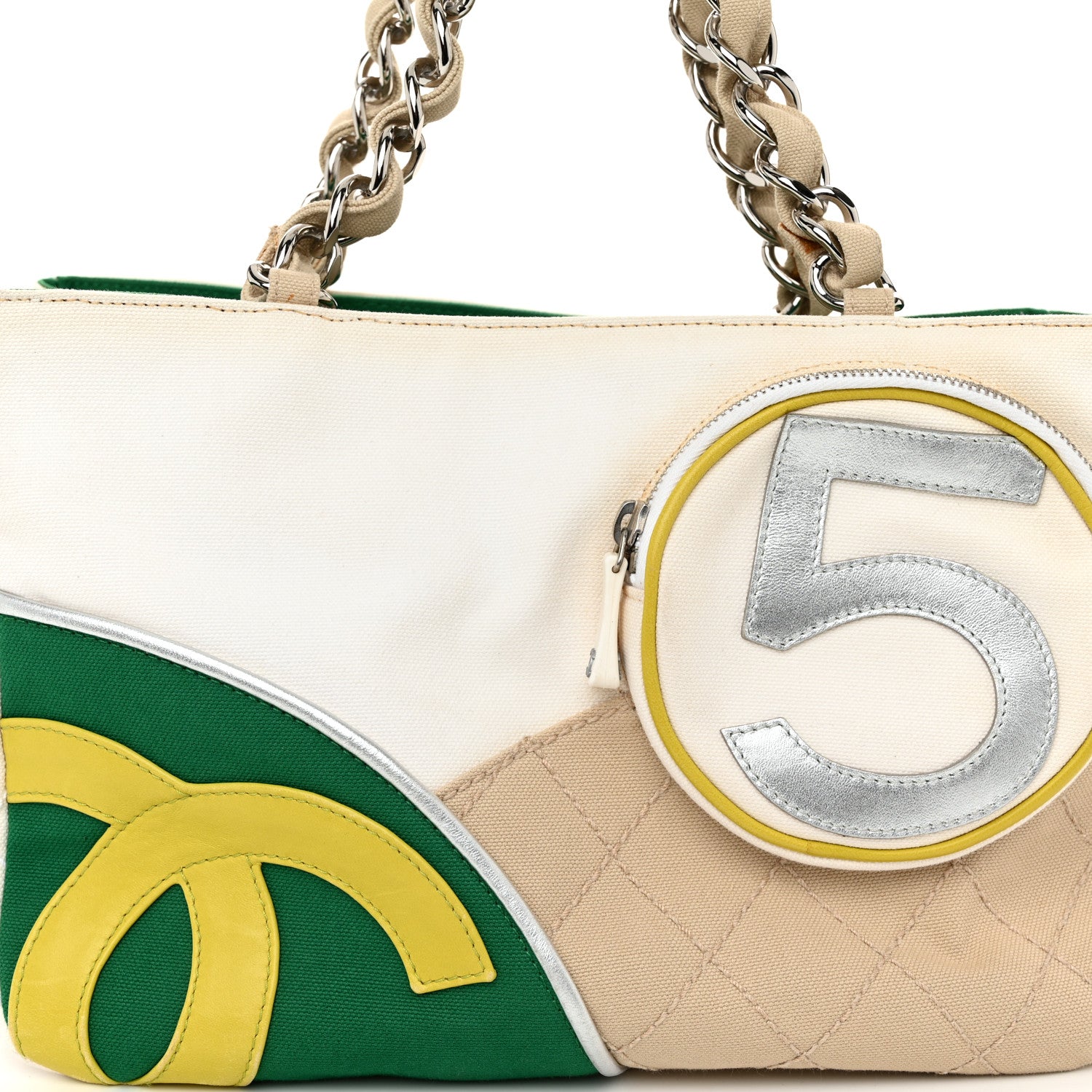 Chanel Canvas Quilted N°5 Shopping Tote Beige 8 of 13