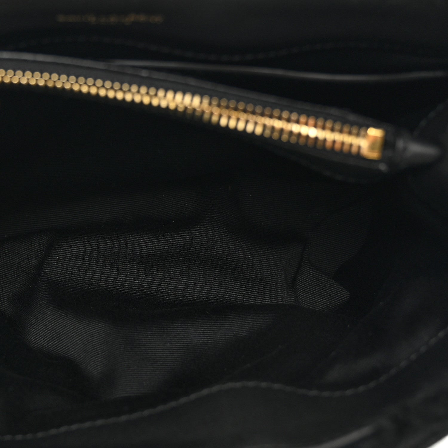 Saint Laurent Suede Shearling Y Quilted Monogram Small Loulou Chain Satchel Black 6 of 9