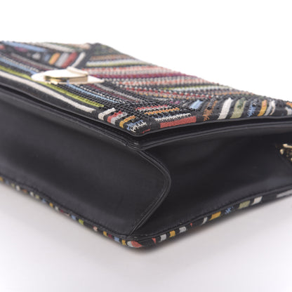 Christian Dior Embroidered Striped Medium Diorama Flap Bag Multicolor 9 of 16