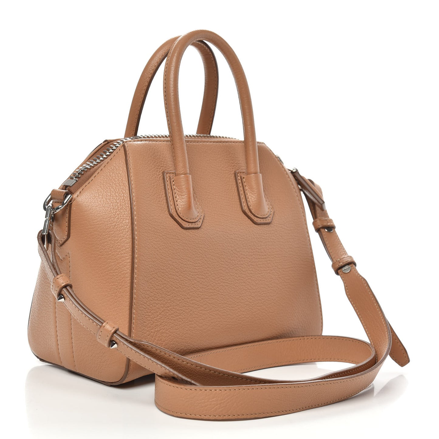 Sugar Goatskin Mini Antigona Medium Beige