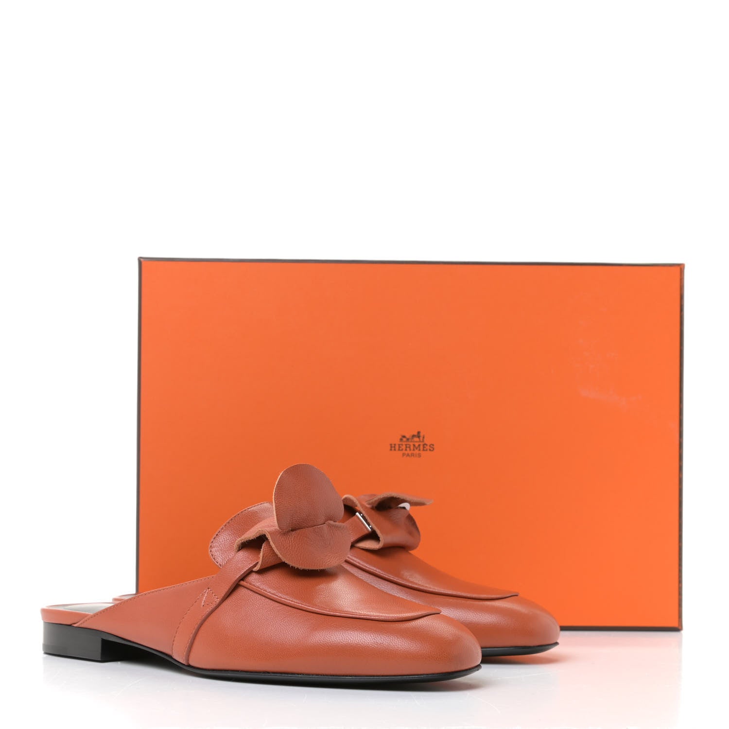 Hermes Goatskin Oz Mules 37 Marron Cuivre 10 of 10