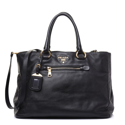 Prada Soft Calf Tote Black 1 of 18