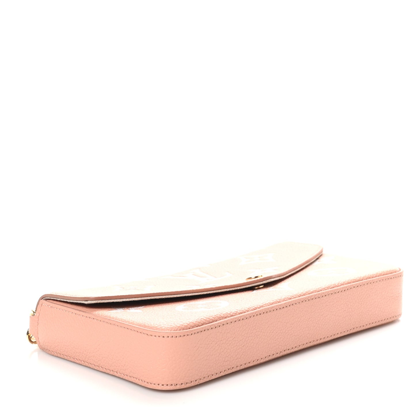 Empreinte Monogram Giant Felicie Pochette Chain Wallet Rose Trianon Creme