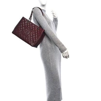 Chanel Caviar Quilted Grand Shopping Tote GST Dark Burgundy 2 of 10