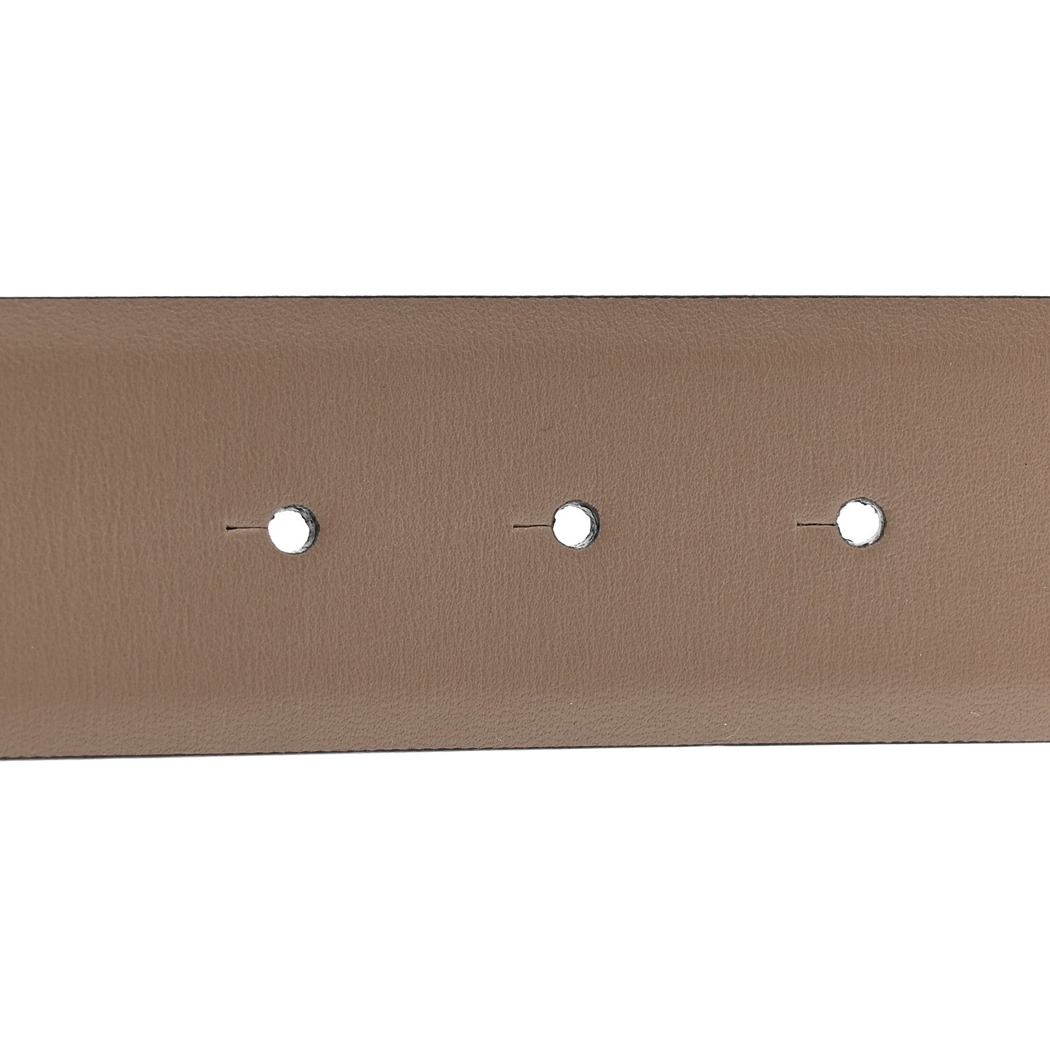 Valentino Garavani Glossy Calfskin VLogo Reversible 40mm Belt 85 34 Smokey Beige Black 4 of 6