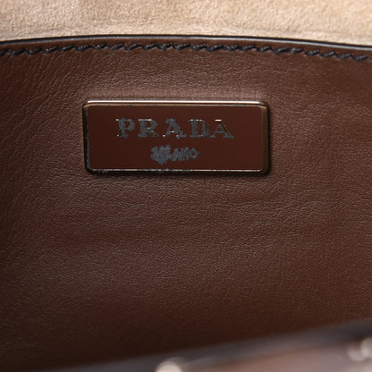 Prada City Calf Small Stitched Twin Pocket Tote Cacao 8 of 13