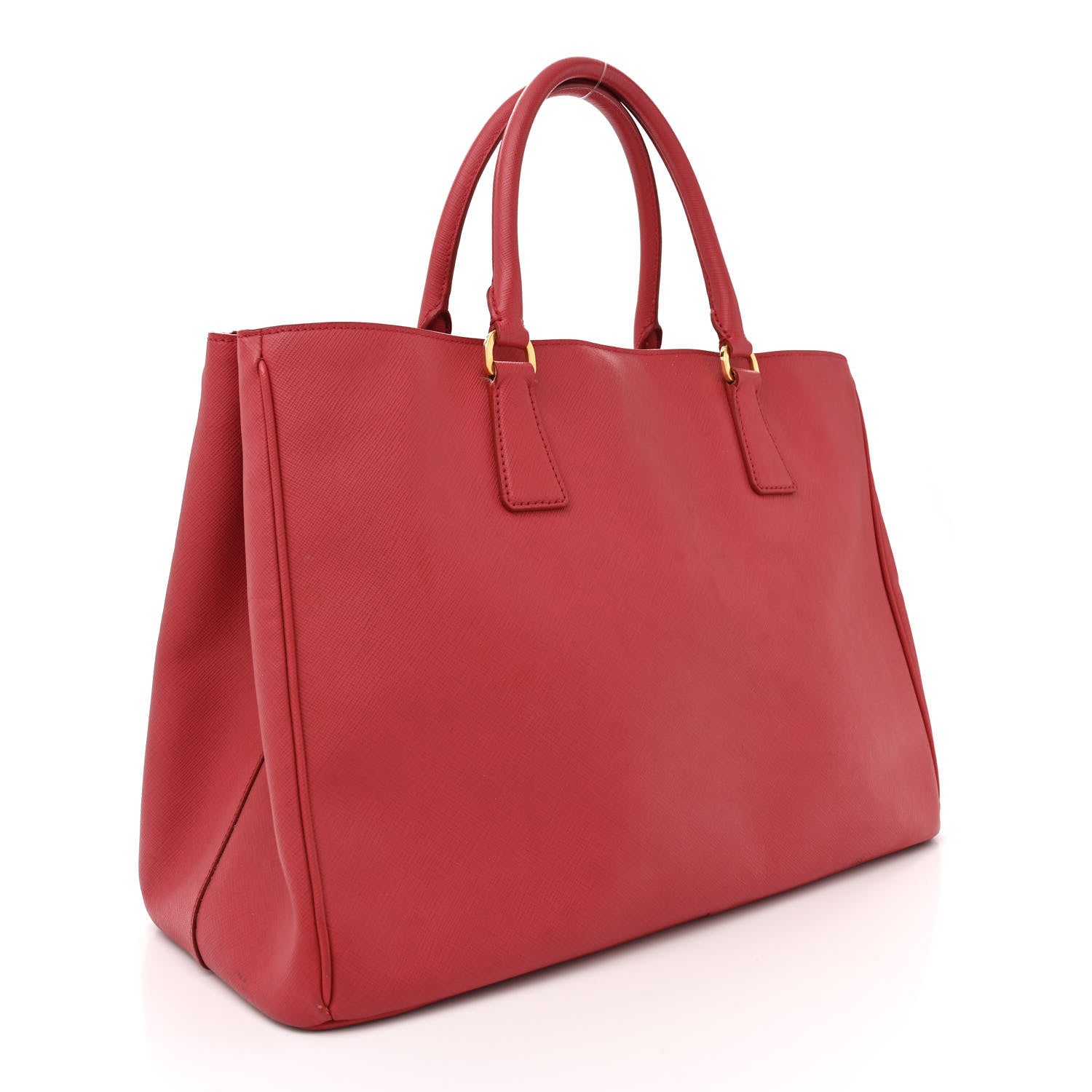 Prada Saffiano Lux Large Tote Fuoco 3 of 15