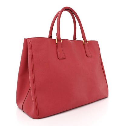 Prada Saffiano Lux Large Tote Fuoco 3 of 15