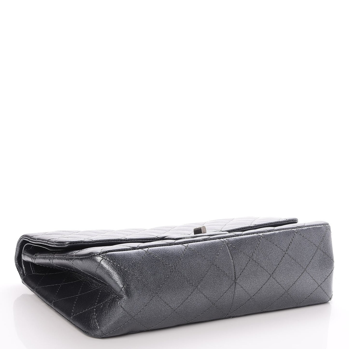 Metallic Calfskin Quilted 2.55 Reissue 227 Flap Charcoal