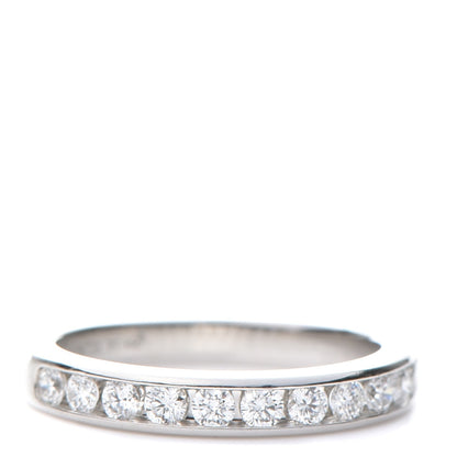 Tiffany Platinum Diamond .33ctw Half Circle Wedding Band Ring 50 5.5 1 of 5