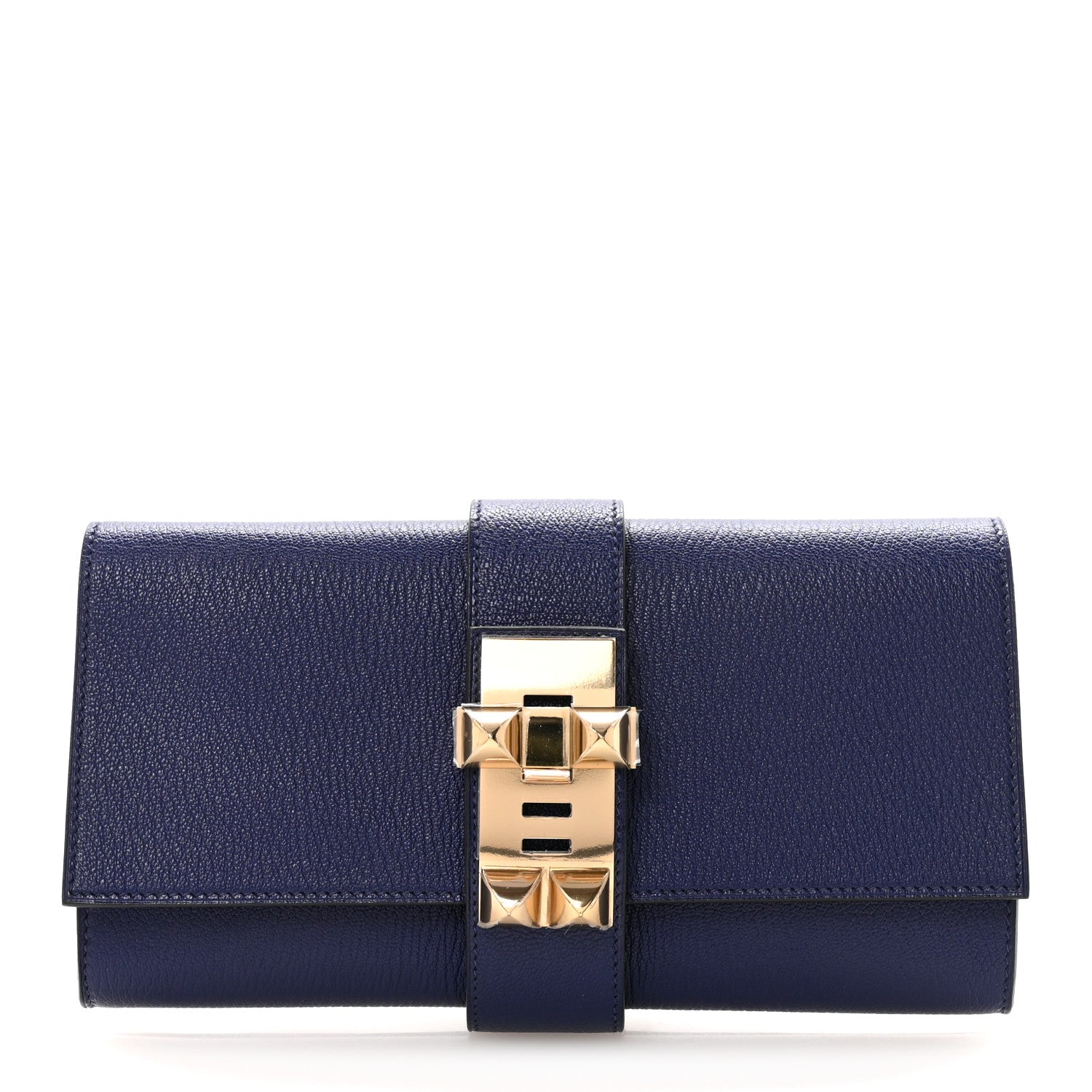 Hermes Chevre Mysore Medor 23 Clutch Bleu Encre 1 of 10