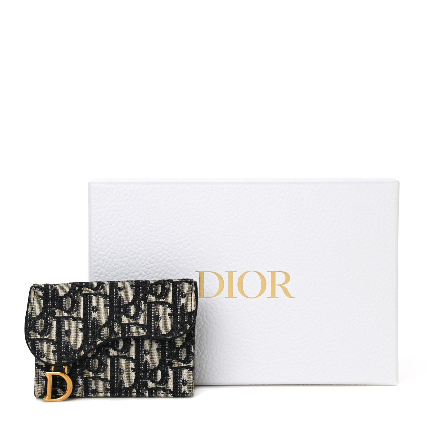 Oblique Saddle Card Holder Blue