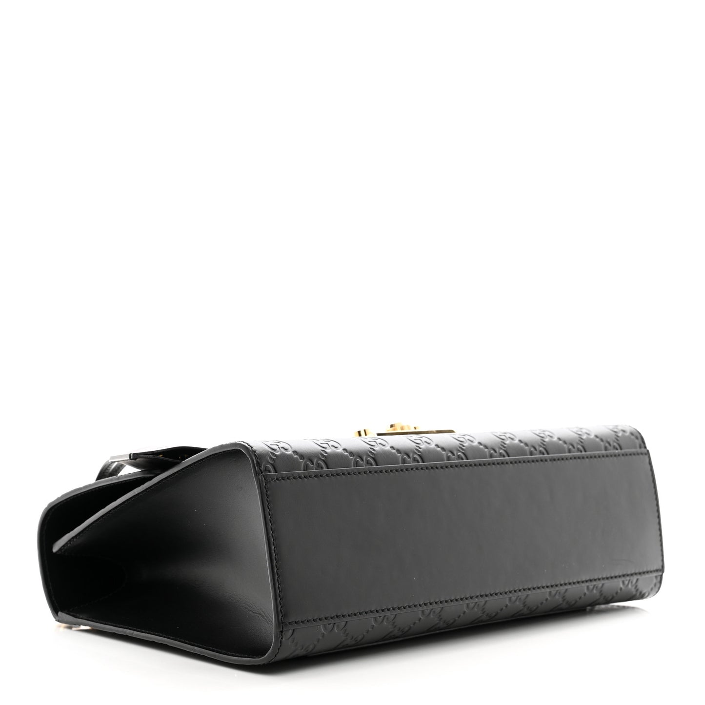 Guccissima Medium Padlock Shoulder Bag Black
