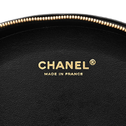Chanel Lambskin Embroidered Chevron Quilted La Pausa Tassel Clutch Black 6 of 10