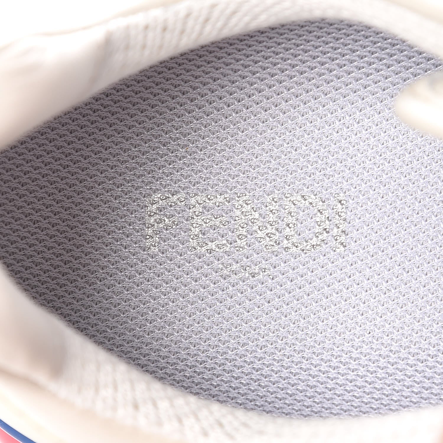 Fendi X FILA Vitello Mania Painted Womens Chunky Sneakers 40 Ice White Caipiroska Blueberry 7 of 8