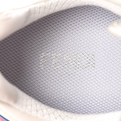 Fendi X FILA Vitello Mania Painted Womens Chunky Sneakers 40 Ice White Caipiroska Blueberry 7 of 8