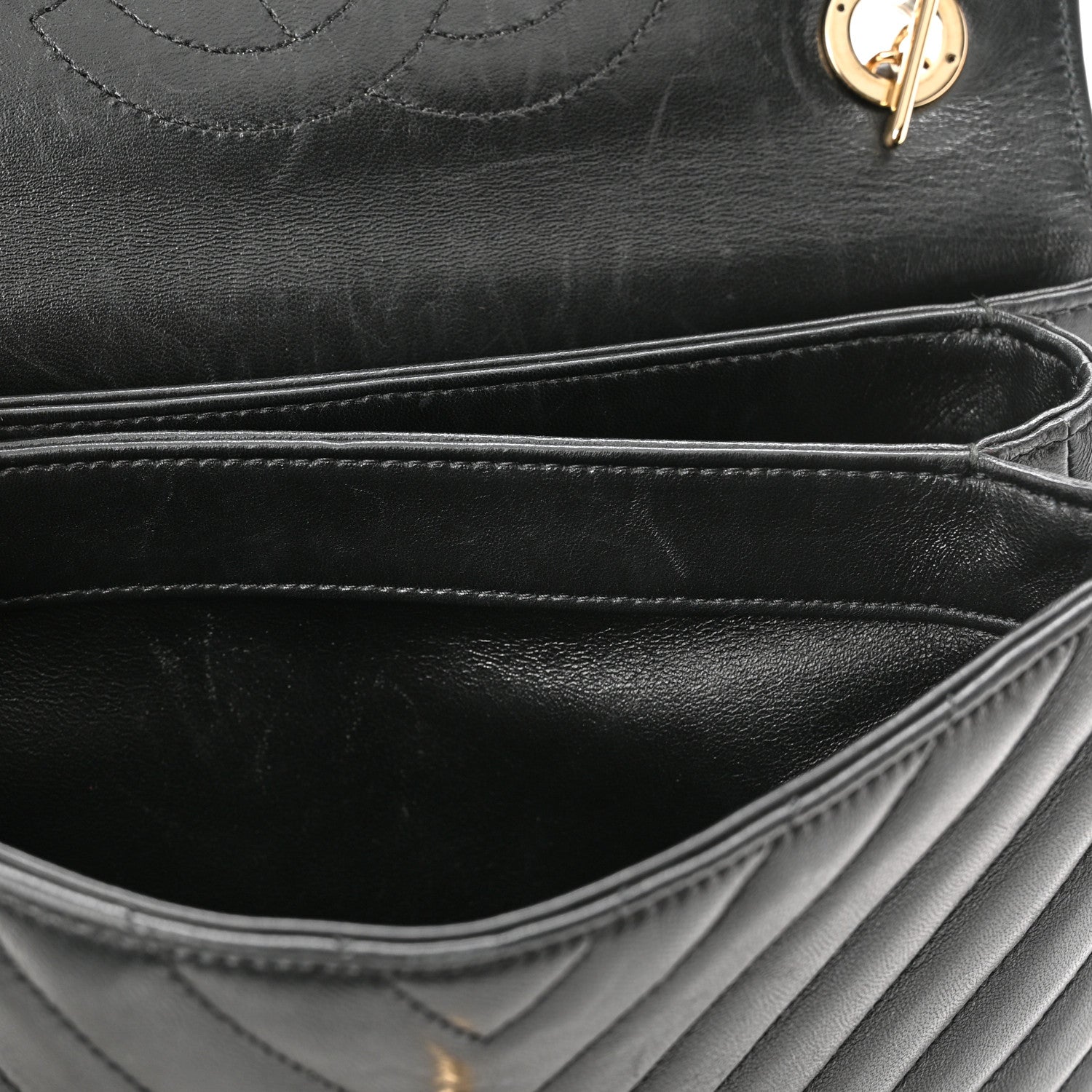 Chanel Lambskin Chevron Quilted Small Trendy CC Dual Handle Flap Bag Black 13 of 13