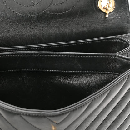 Chanel Lambskin Chevron Quilted Small Trendy CC Dual Handle Flap Bag Black 13 of 13