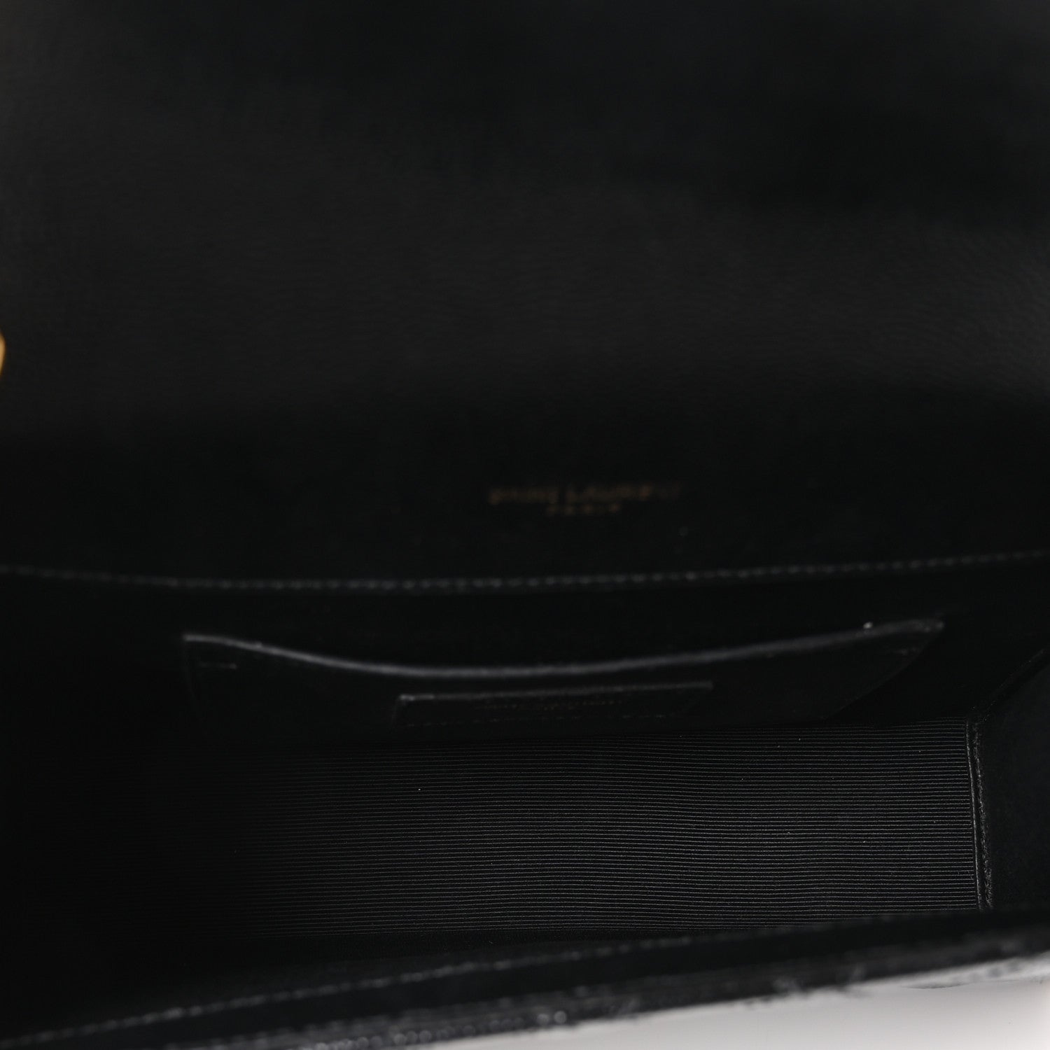 Saint Laurent Grain De Poudre Textured Mixed Matelasse Triquilt Small Monogram Satchel Black 5 of 10