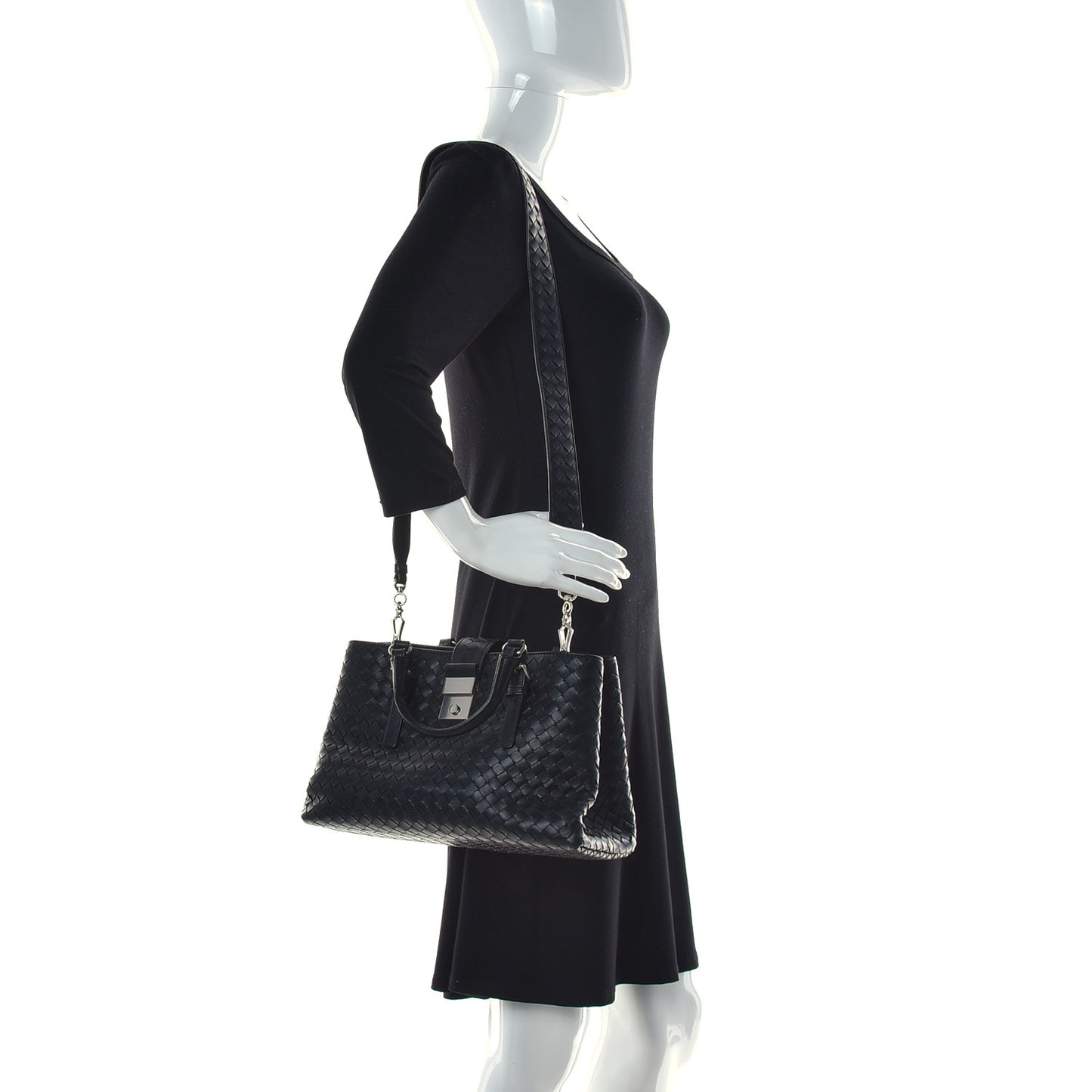 Nappa Intrecciato Small Roma Black