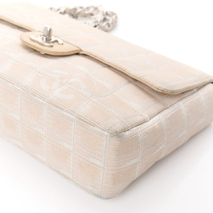 Chanel Nylon Medium Travel Flap Light Beige 12 of 14