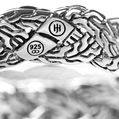 John Hardy Sterling Silver Diamond Classic Chain Band Ring 57 8 5 of 5