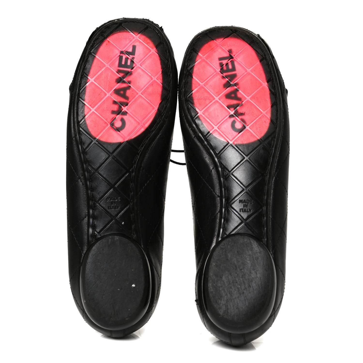 Chanel Lambskin Quilted Cambon Ballerina Flats 36 Black 5 of 9