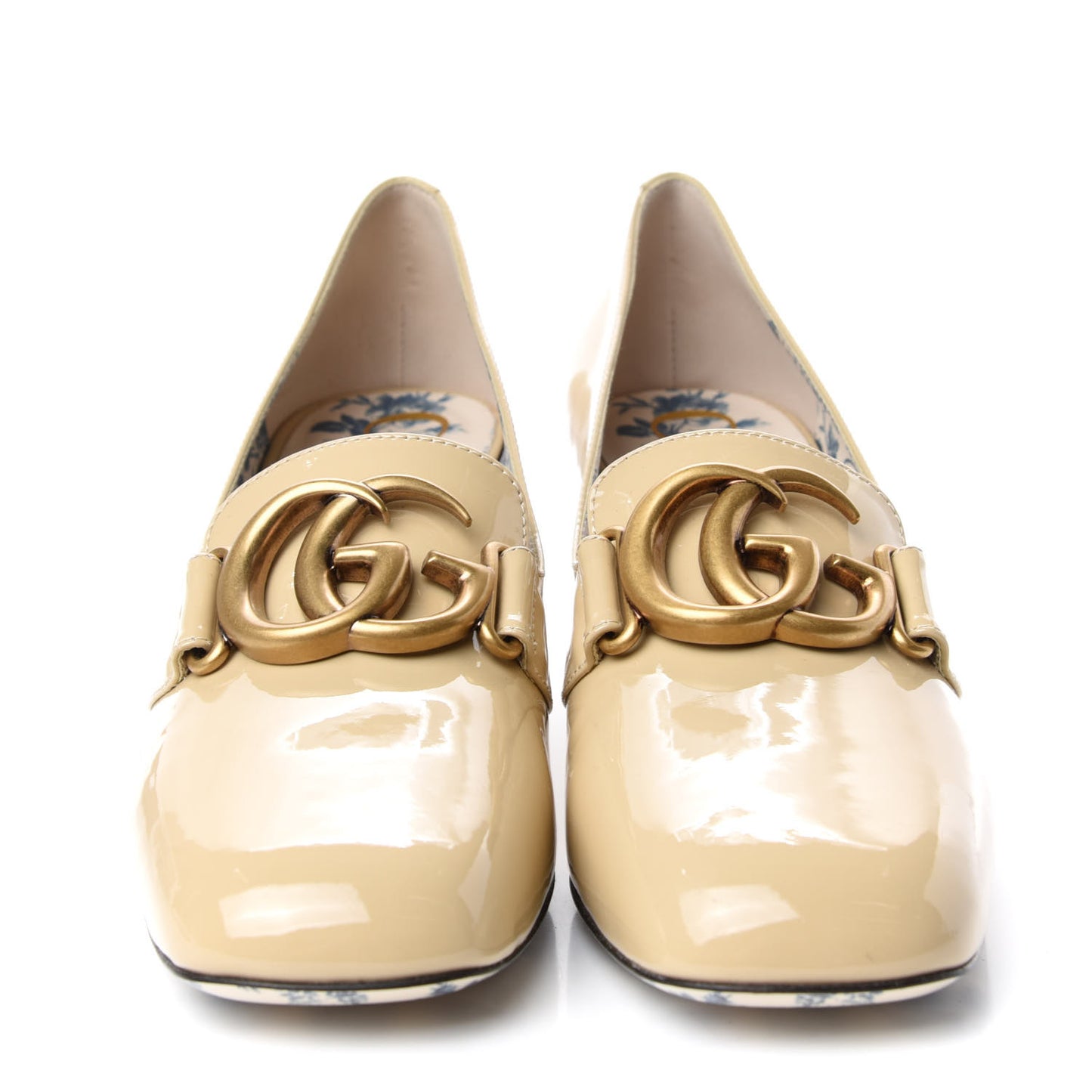 Vernice GG Victoire 55mm Loafer Pumps 39 Sand Storm