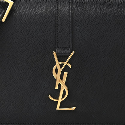 Saint Laurent Textured Calfskin Medium Classic Monogram Universite Bag Black 7 of 12