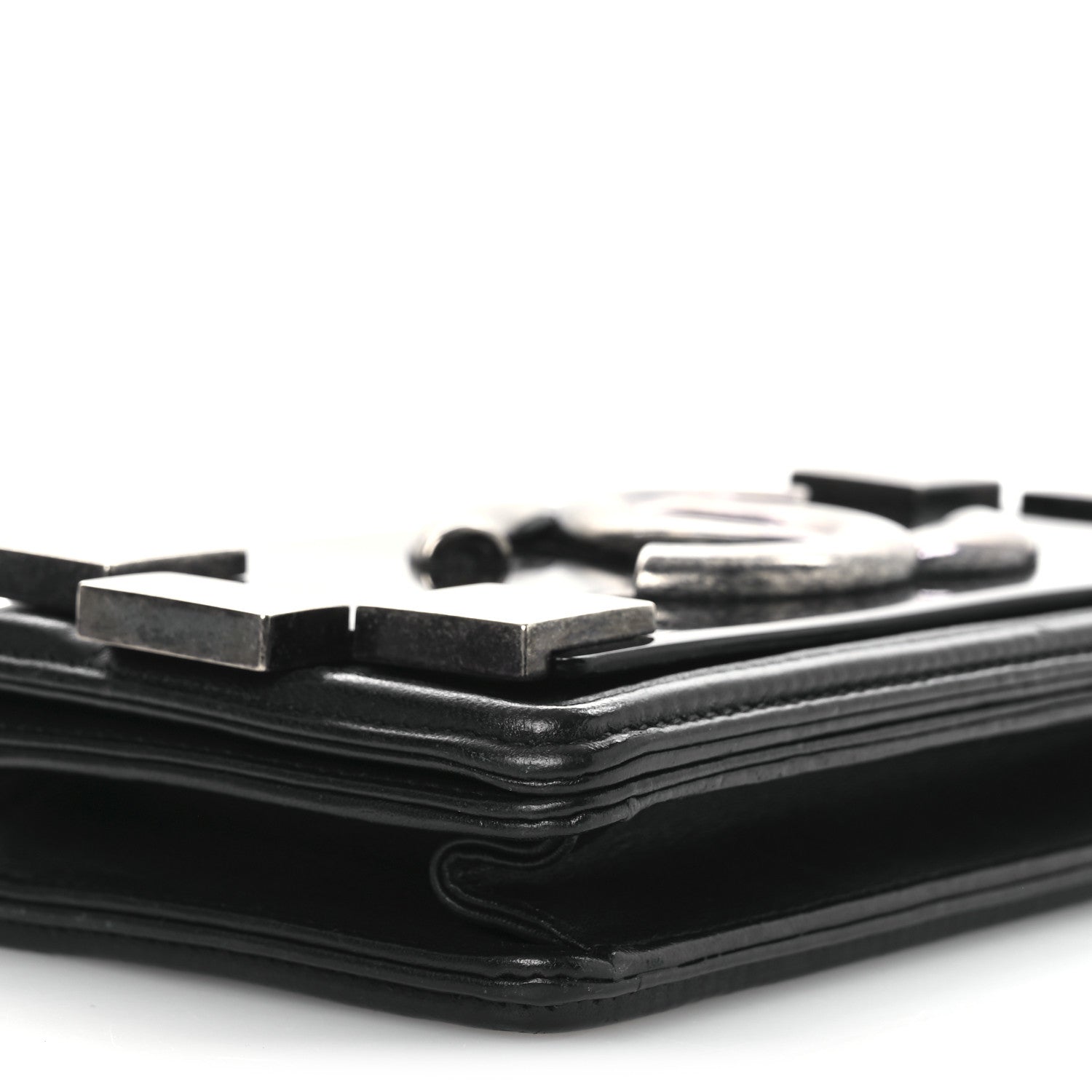 Chanel Calfskin Plexiglass Horizontal Boy Brick Flap Black 9 of 12