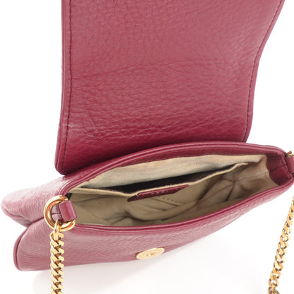 Gucci Cellarius Calfskin Small 1973 Chain Shoulder Bag Cherry Gloss 5 of 7