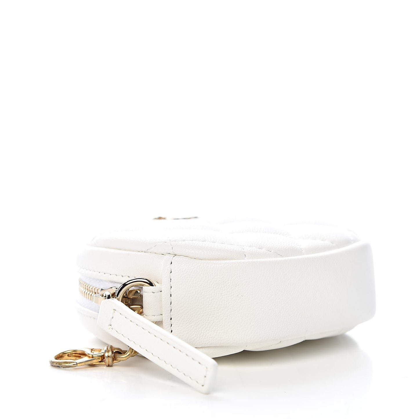 Lambskin Quilted Coin Purse White