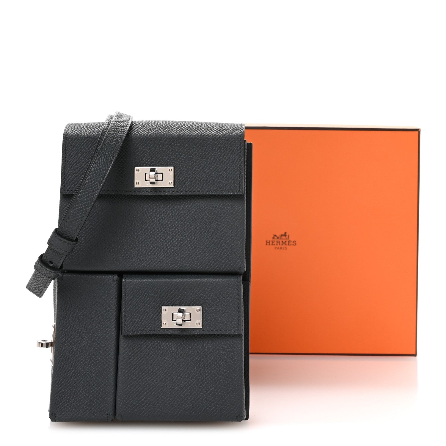Hermes Epsom Kelly Multi Pocket Pochette To Go Gris Misty 11 of 11