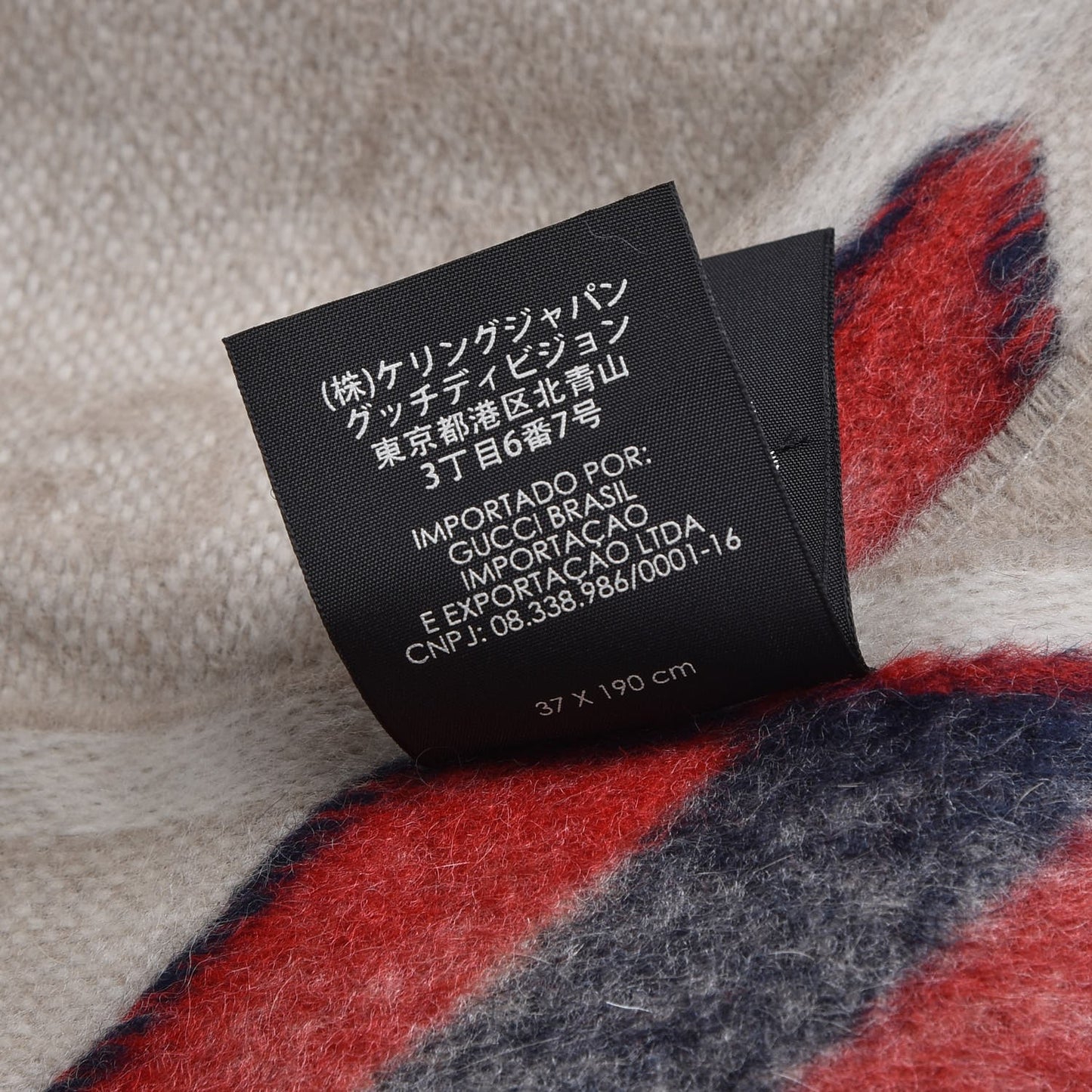 Wool Angora Monogram Web New Nikky Scarf Sand Blue