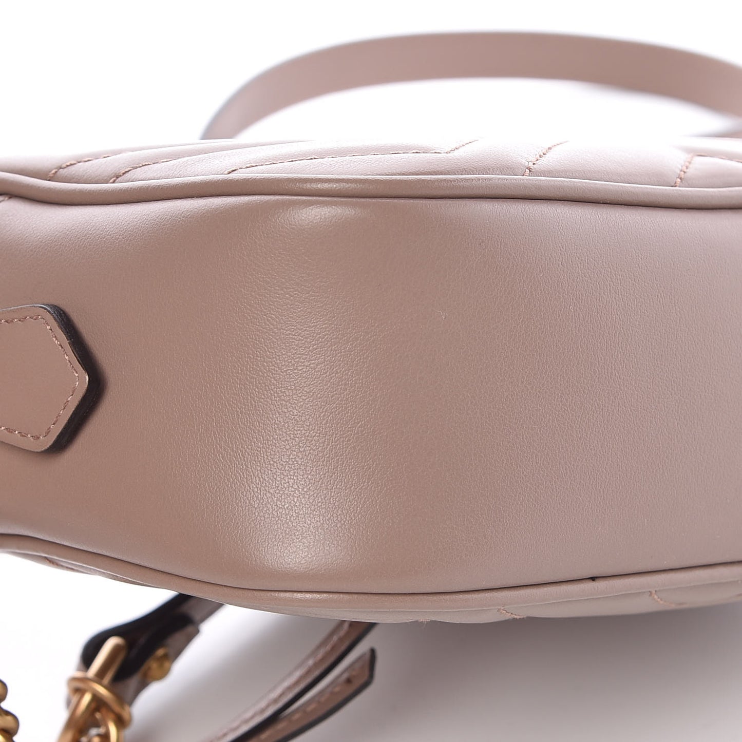 Calfskin Matelasse Mini GG Marmont Chain Shoulder Bag Porcelain Rose