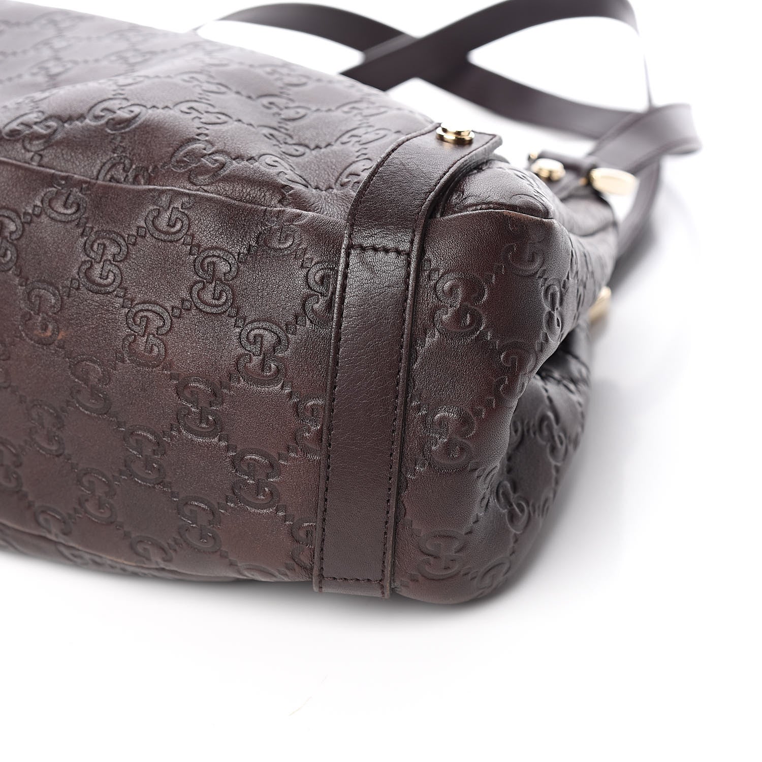 Gucci Guccissima Medium Abbey Shoulder Bag Chocolate 9 of 10