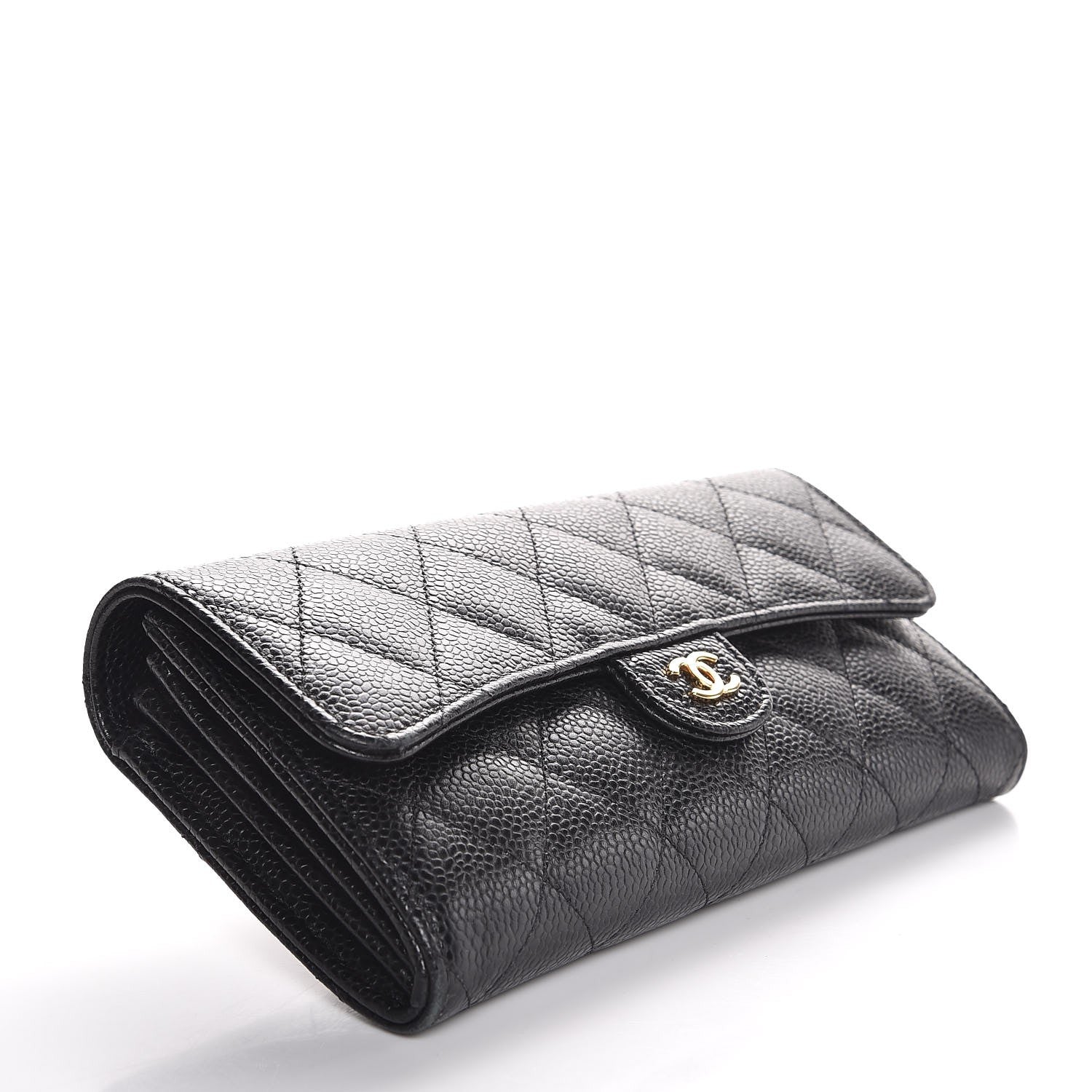 Chanel Caviar Quilted Large Flap Wallet Black 4 of 9