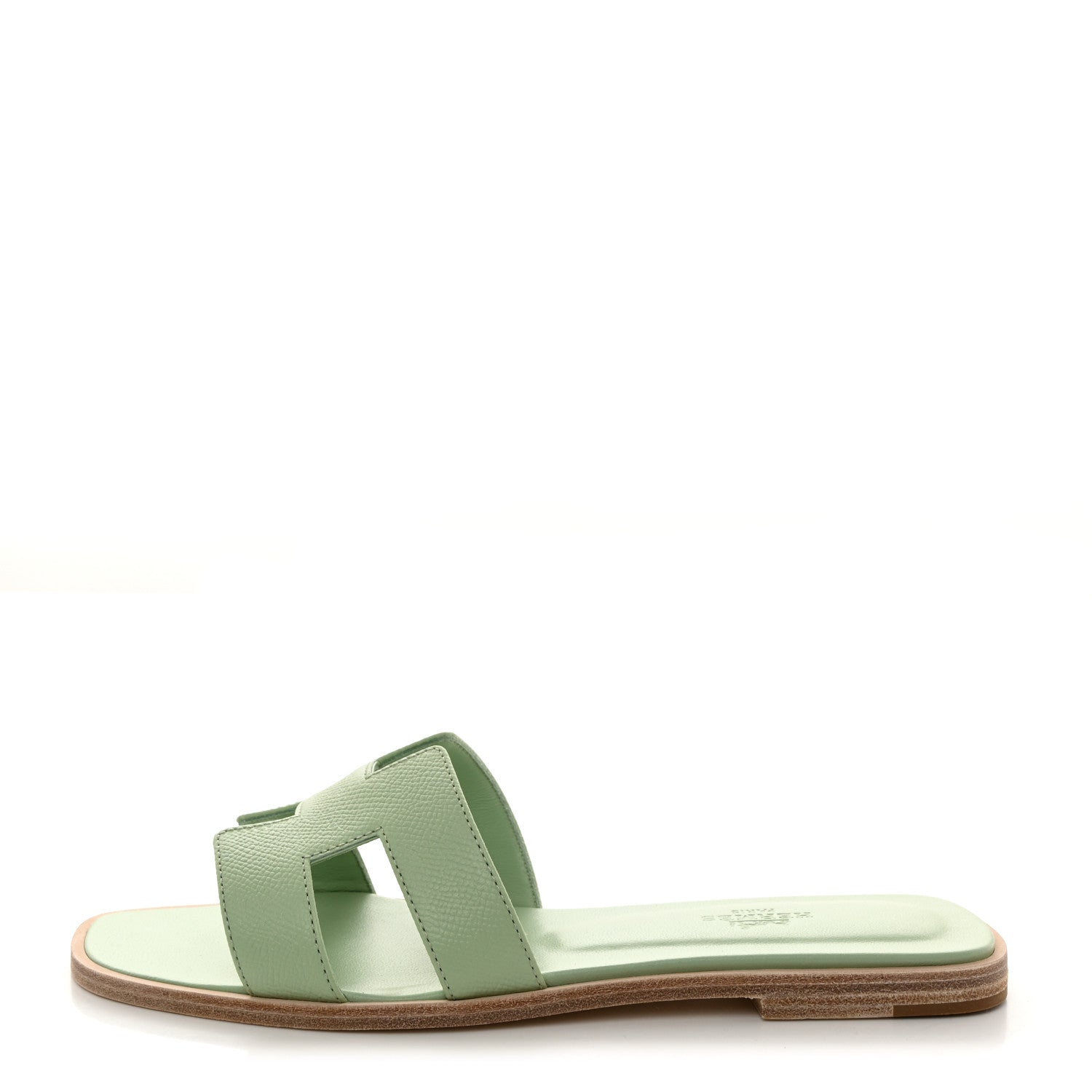 Hermes Epsom Oran Sandals 38 Vert Jade 1 of 9