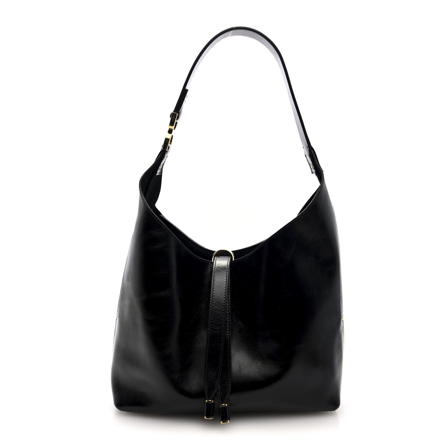 Chloe Shiny Calfskin Small Marcie Hobo Bag Black 1 of 9