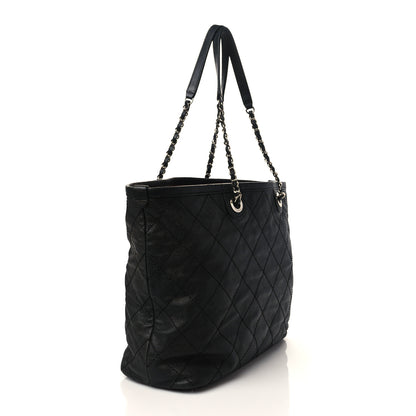 Chanel Grained Calfskin Quilted Small Daily Shopping Tote Black 3 of 8