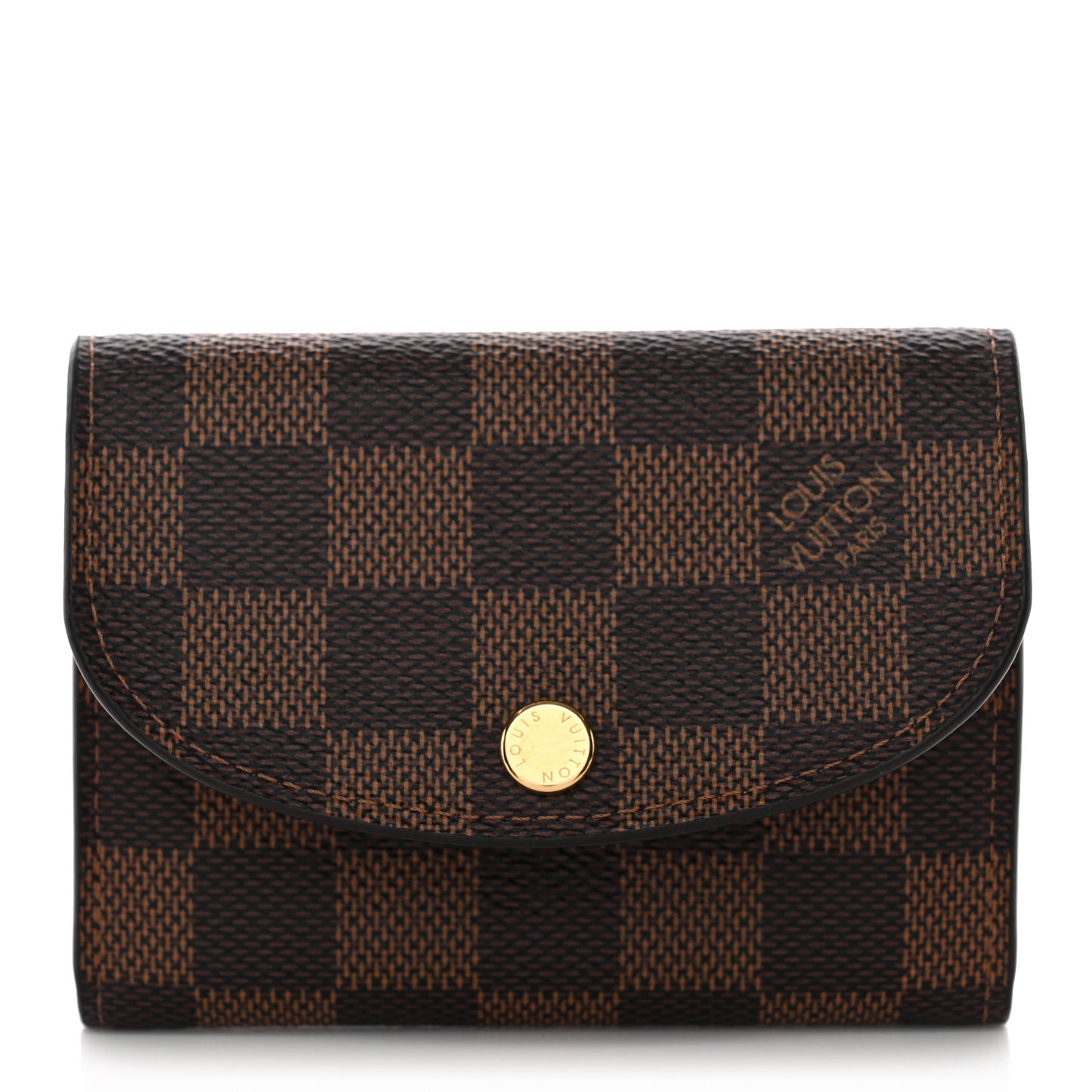 Damier Ebene Rosalie Coin Purse Rose Ballerine