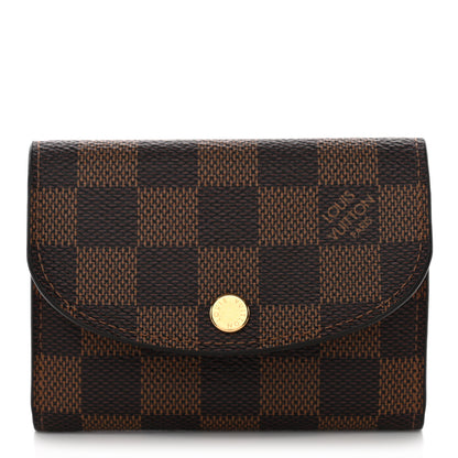 Louis Vuitton Damier Ebene Rosalie Coin Purse Rose Ballerine 1 of 7