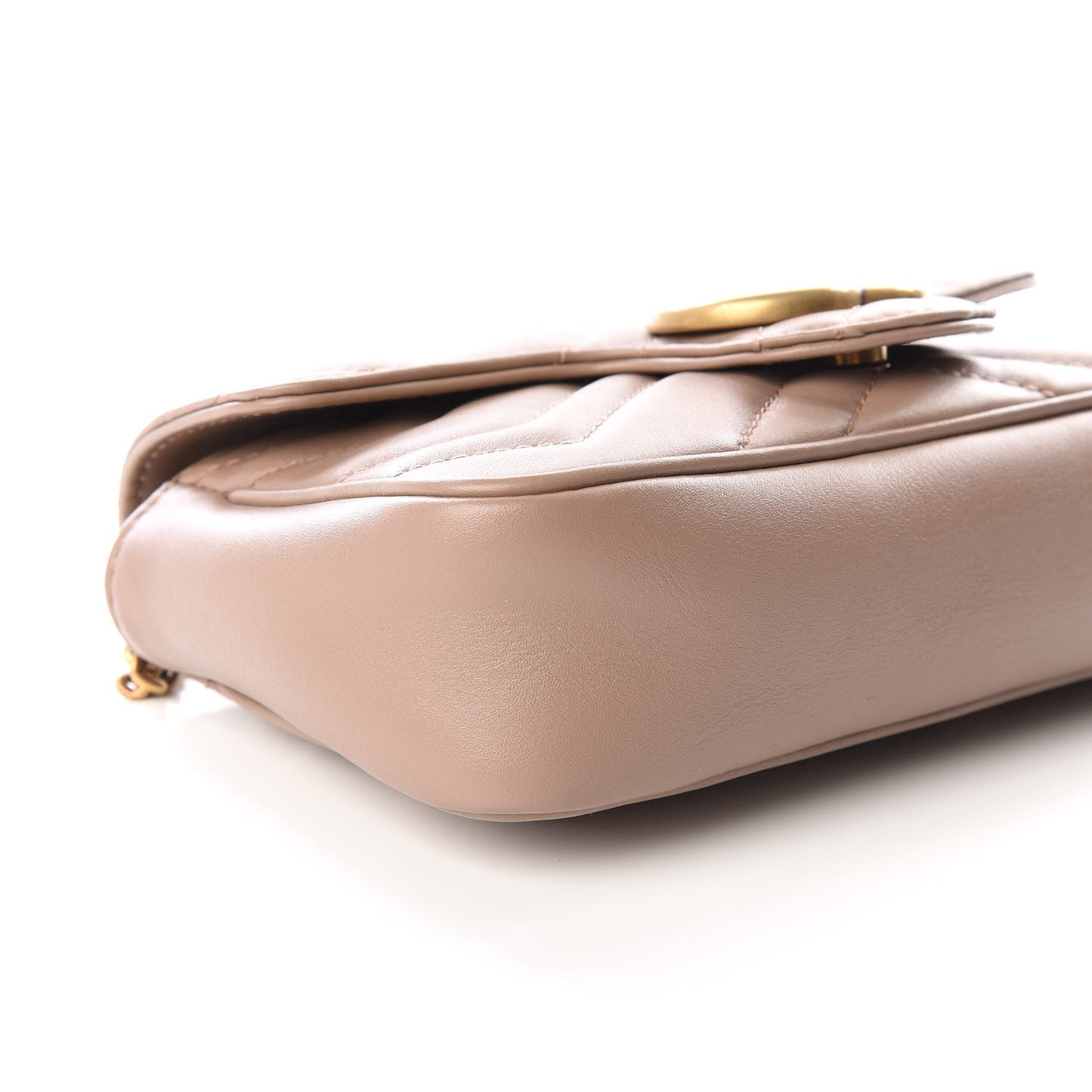 Calfskin Matelasse Super Mini GG Marmont Shoulder Bag Porcelain Rose
