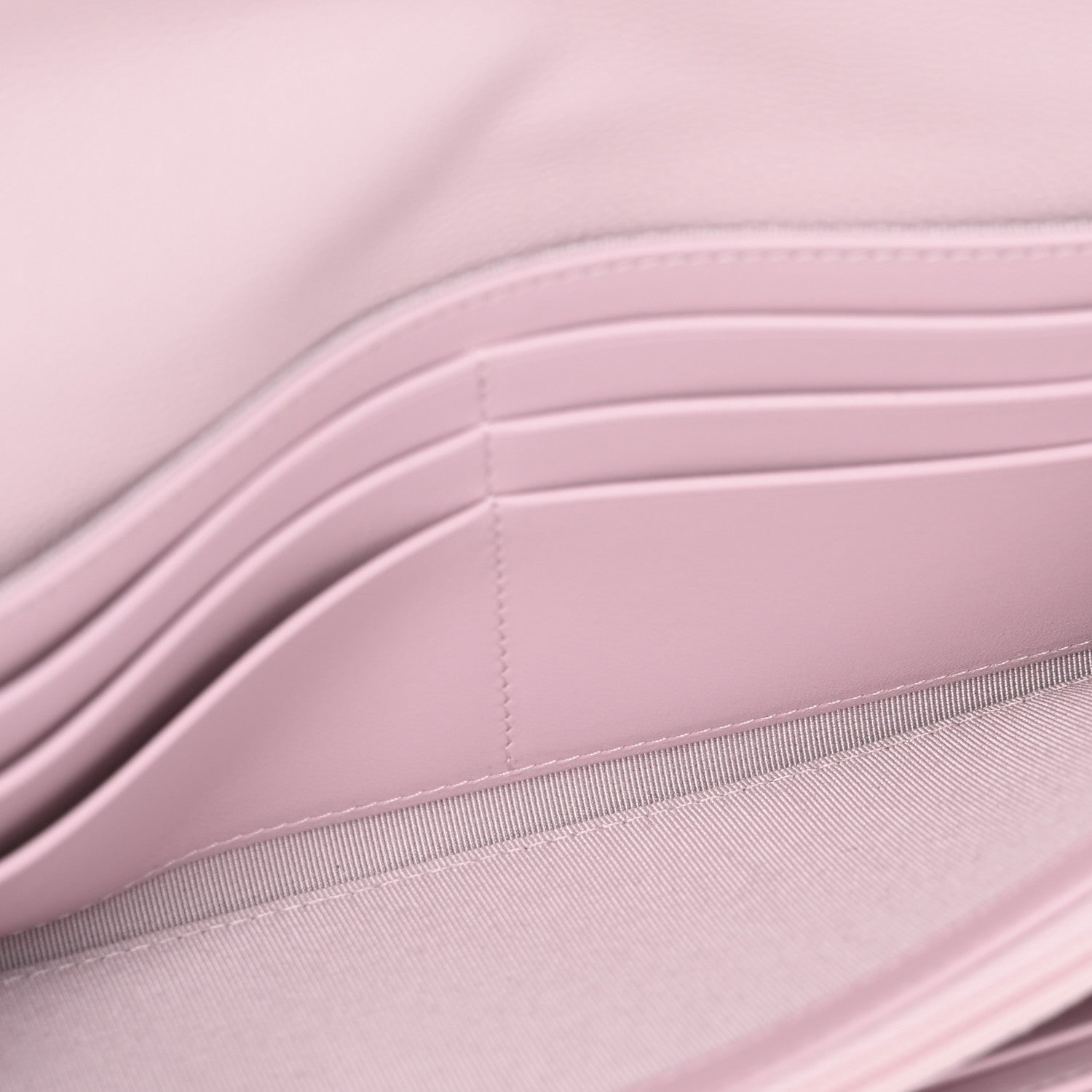 Chanel Caviar Quilted Large Gusset Flap Wallet Light Pink 5 of 9