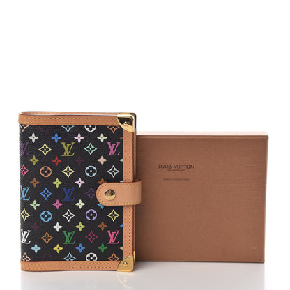 Louis Vuitton Monogram Multicolor Small Ring Agenda Cover Black 7 of 7