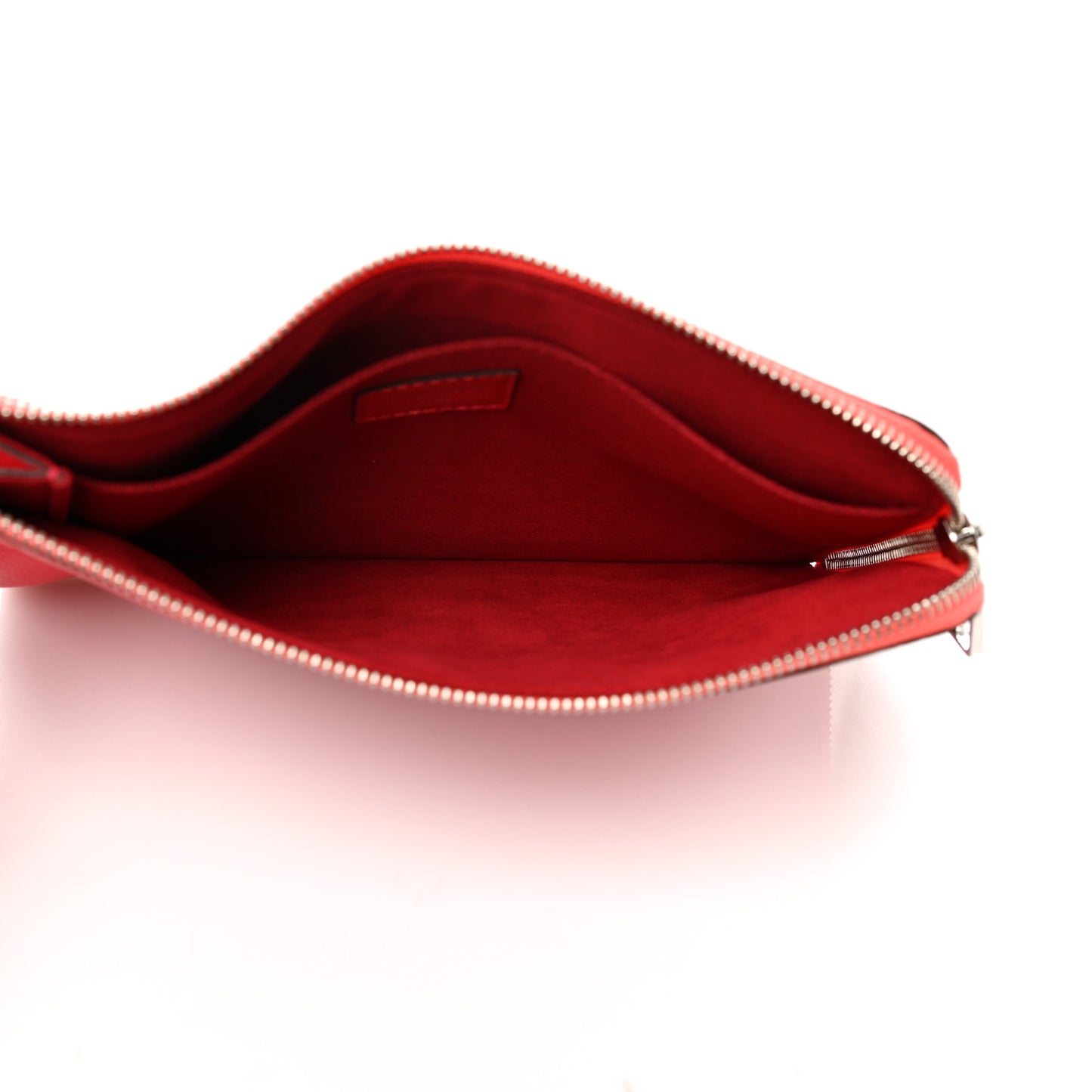 Calfskin Pochette Jules Zipped Clutch Poppy