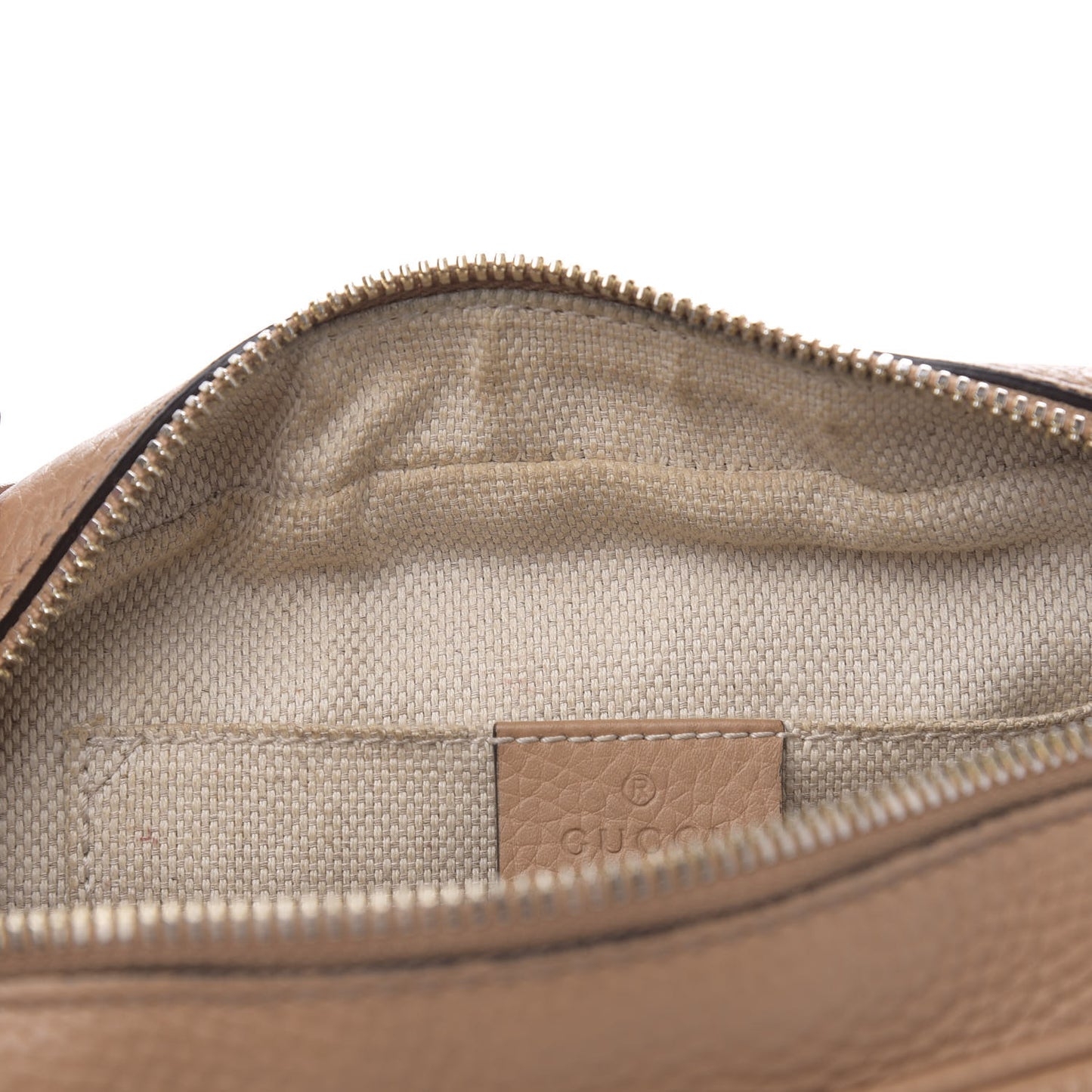 Pebbled Calfskin Small Soho Disco Bag Rose Beige