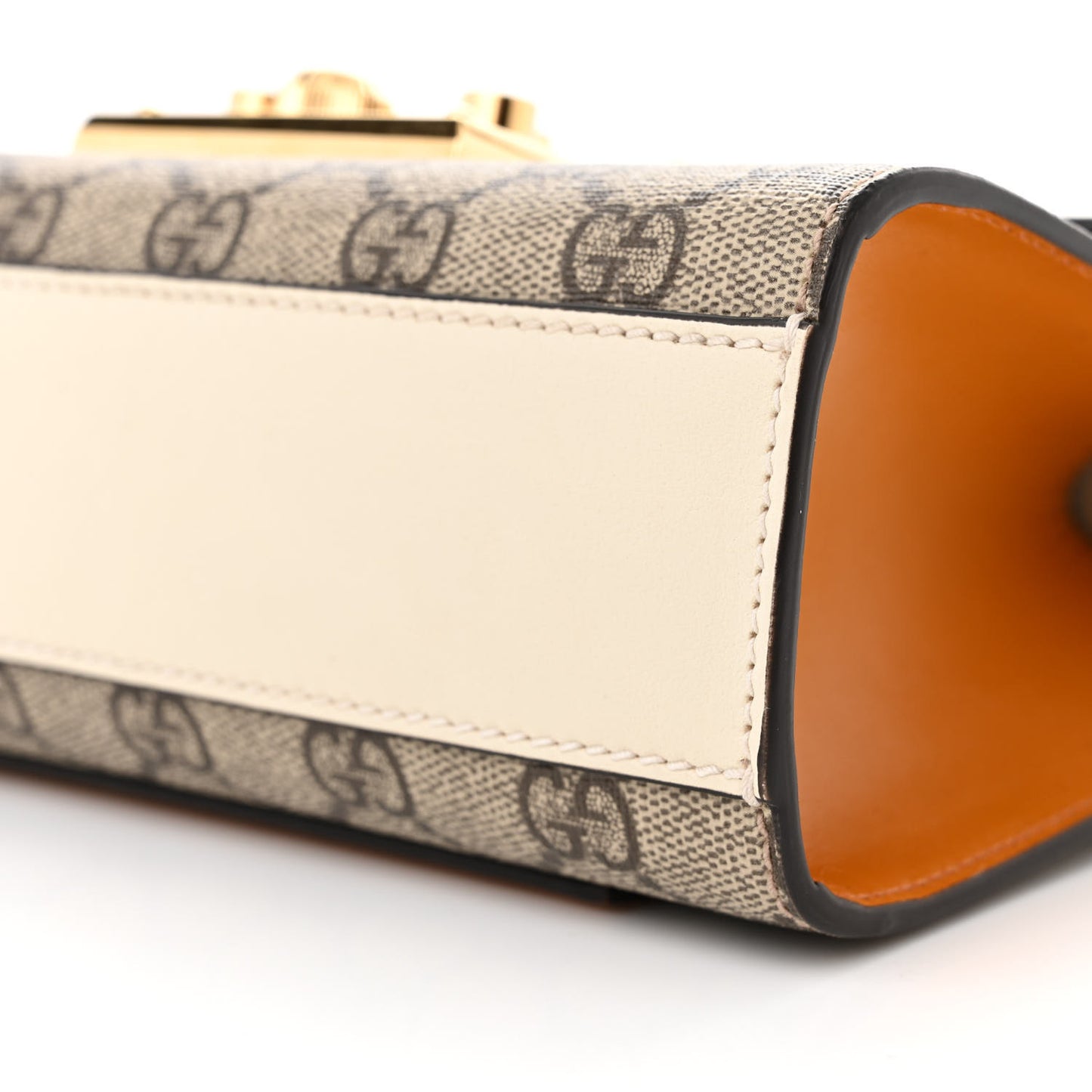 GG Supreme Monogram Calfskin Small Padlock Shoulder Bag Beige Mystic White Sun Oil