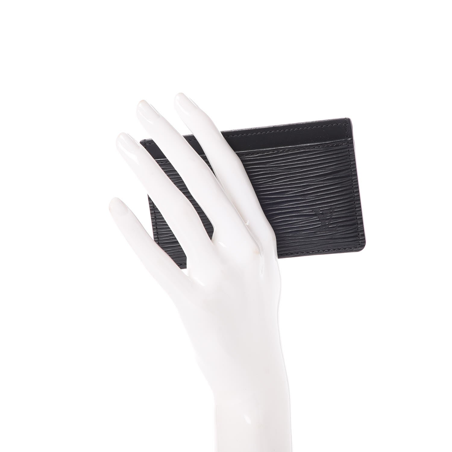 Louis Vuitton Epi Card Holder Black 2 of 6